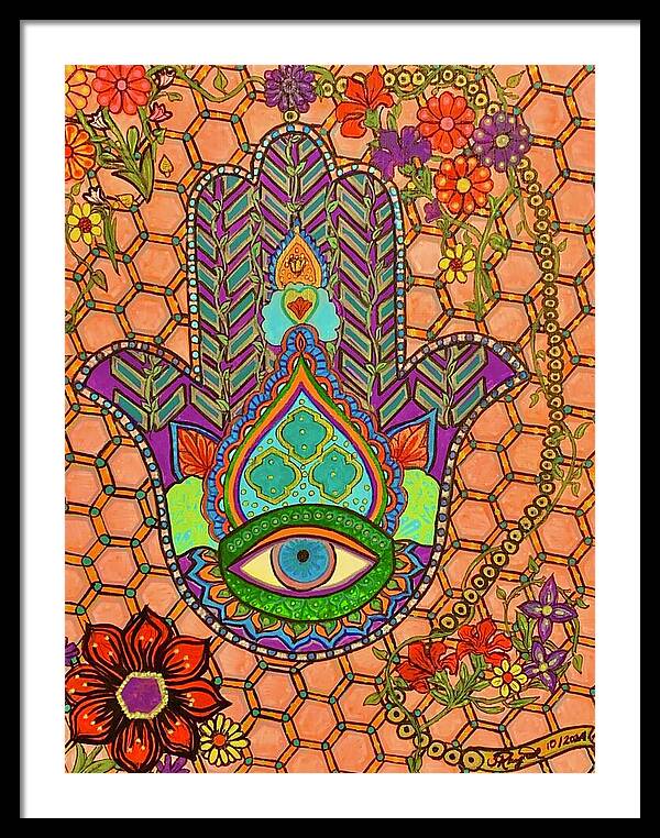 Hamsa Protection - Framed Print