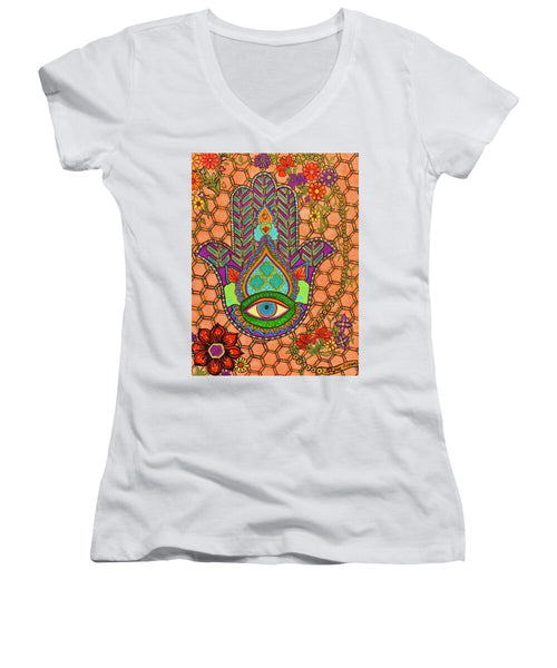 Hamsa Protection - Women's V-Neck