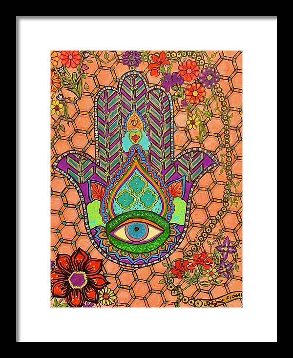 Hamsa Protection - Framed Print