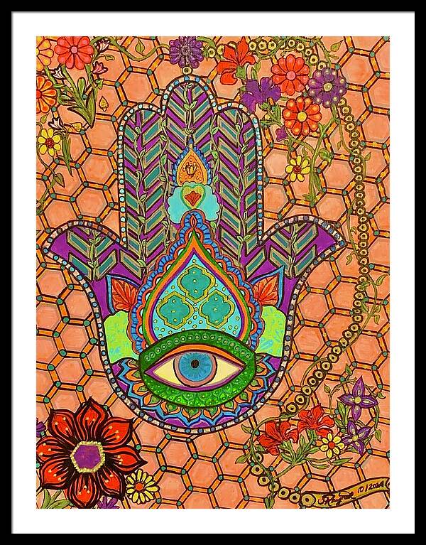 Hamsa Protection - Framed Print