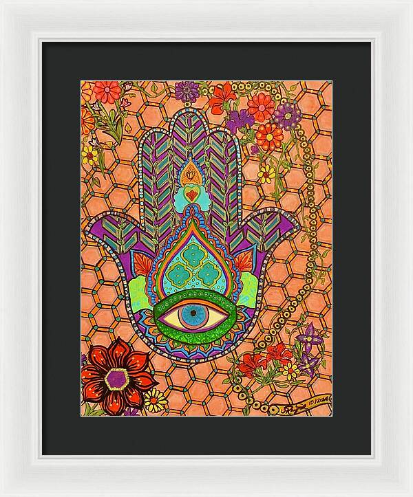 Hamsa Protection - Framed Print