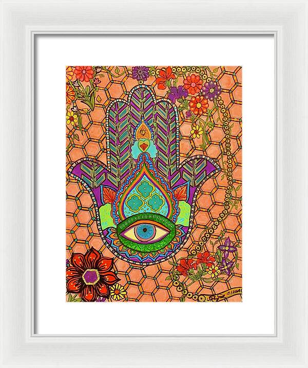 Hamsa Protection - Framed Print