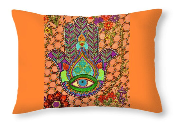 Hamsa Protection - Throw Pillow