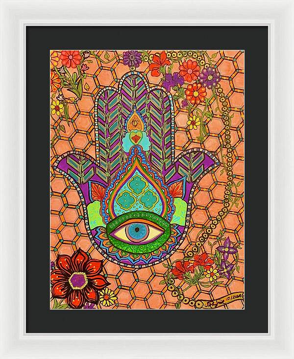 Hamsa Protection - Framed Print