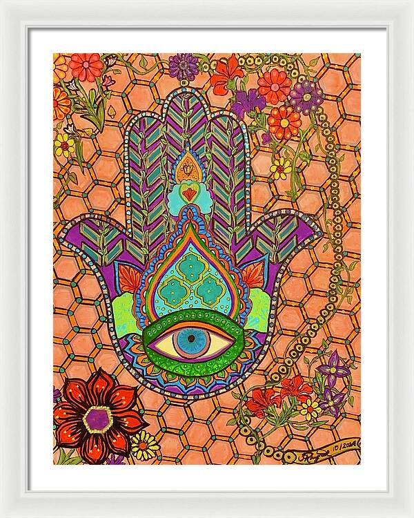 Hamsa Protection - Framed Print