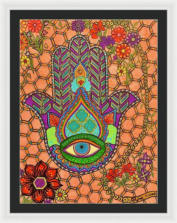 Hamsa Protection - Framed Print