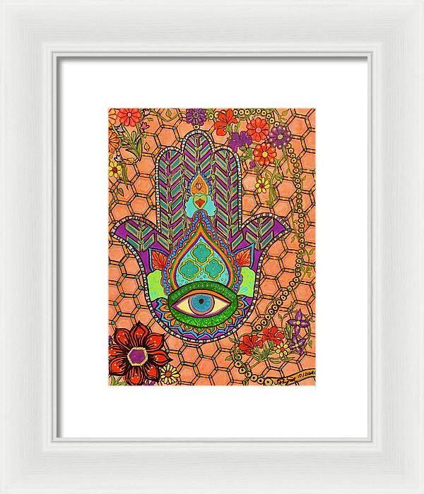 Hamsa Protection - Framed Print
