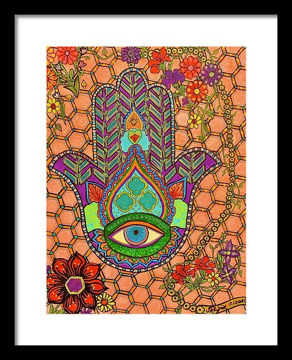 Hamsa Protection - Framed Print