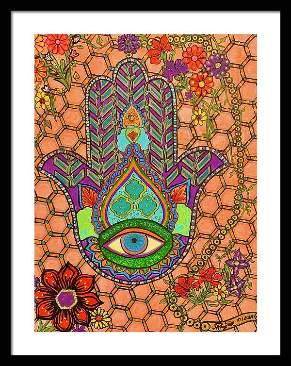 Hamsa Protection - Framed Print