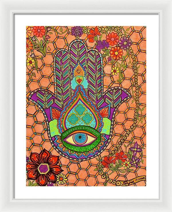 Hamsa Protection - Framed Print