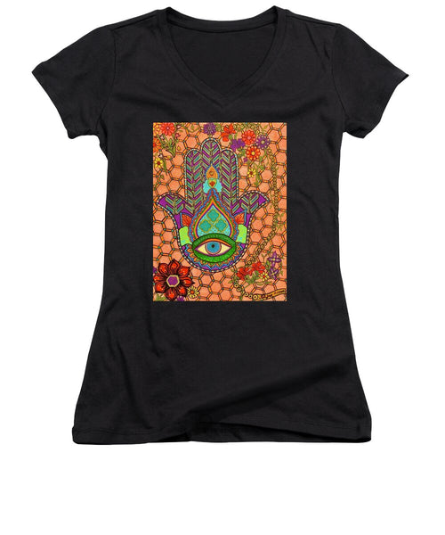 Hamsa Protection - Women's V-Neck