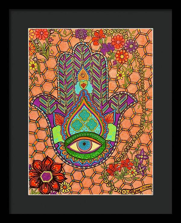 Hamsa Protection - Framed Print