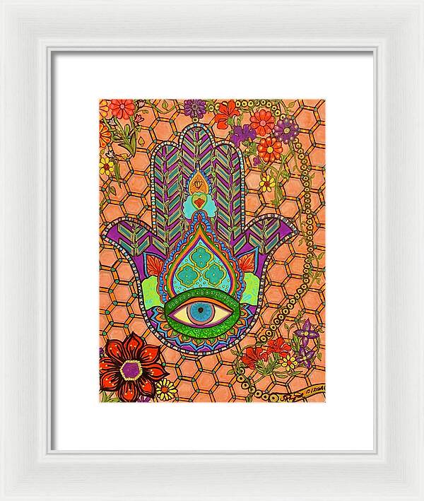 Hamsa Protection - Framed Print