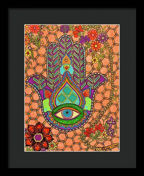 Hamsa Protection - Framed Print