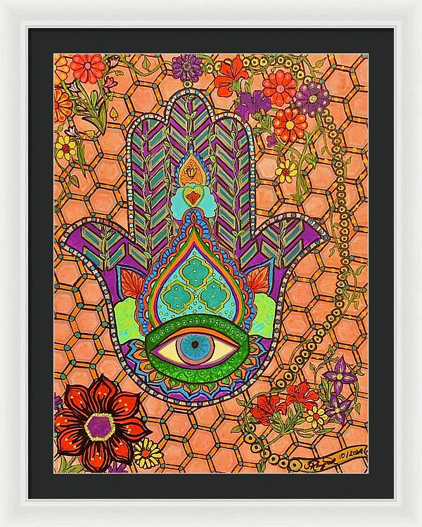 Hamsa Protection - Framed Print