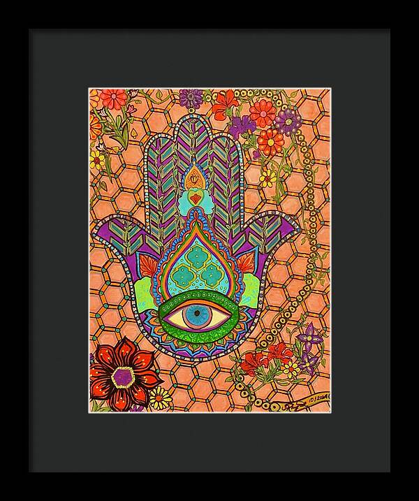 Hamsa Protection - Framed Print