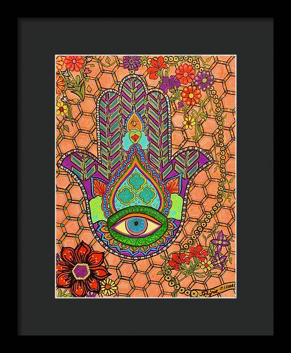 Hamsa Protection - Framed Print