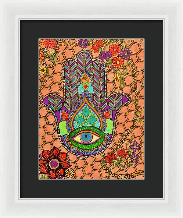 Hamsa Protection - Framed Print