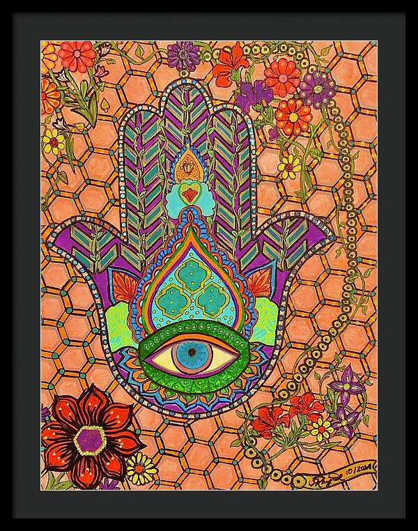 Hamsa Protection - Framed Print