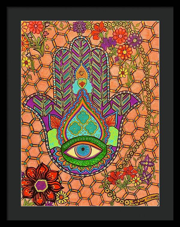 Hamsa Protection - Framed Print