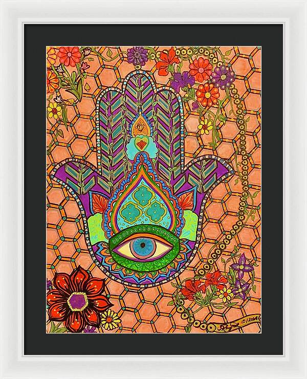 Hamsa Protection - Framed Print