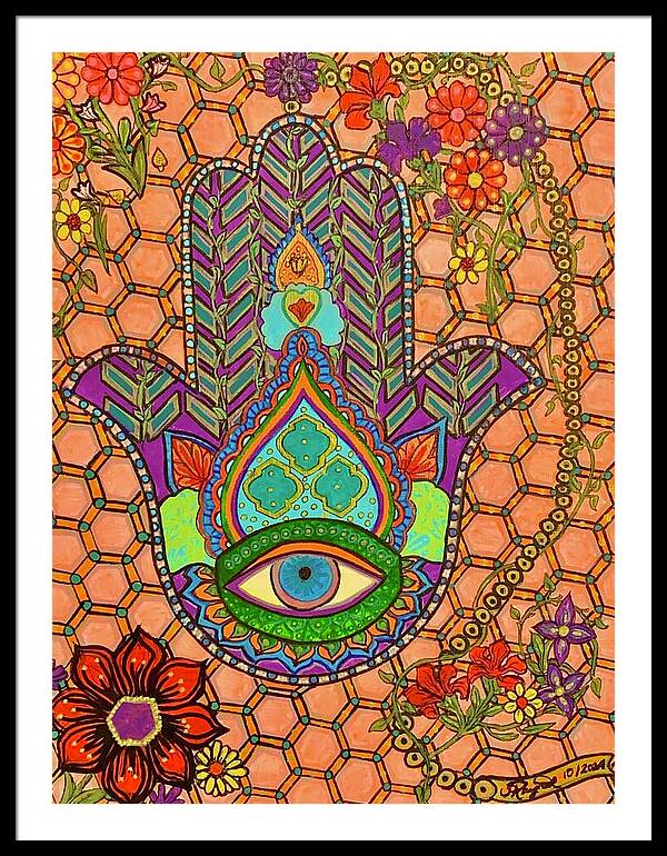 Hamsa Protection - Framed Print
