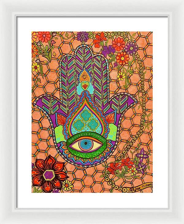 Hamsa Protection - Framed Print