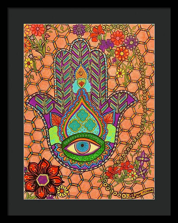 Hamsa Protection - Framed Print