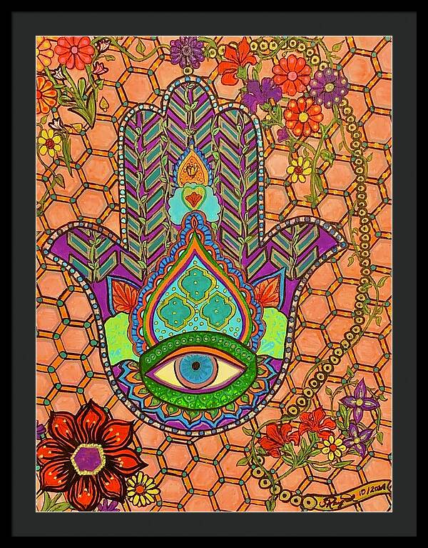 Hamsa Protection - Framed Print