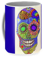 Hippy Sugar Skull Drawing/ Doodle - Mug