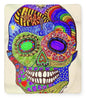 Hippy Sugar Skull Drawing/ Doodle - Blanket