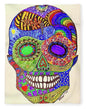 Hippy Sugar Skull Drawing/ Doodle - Blanket