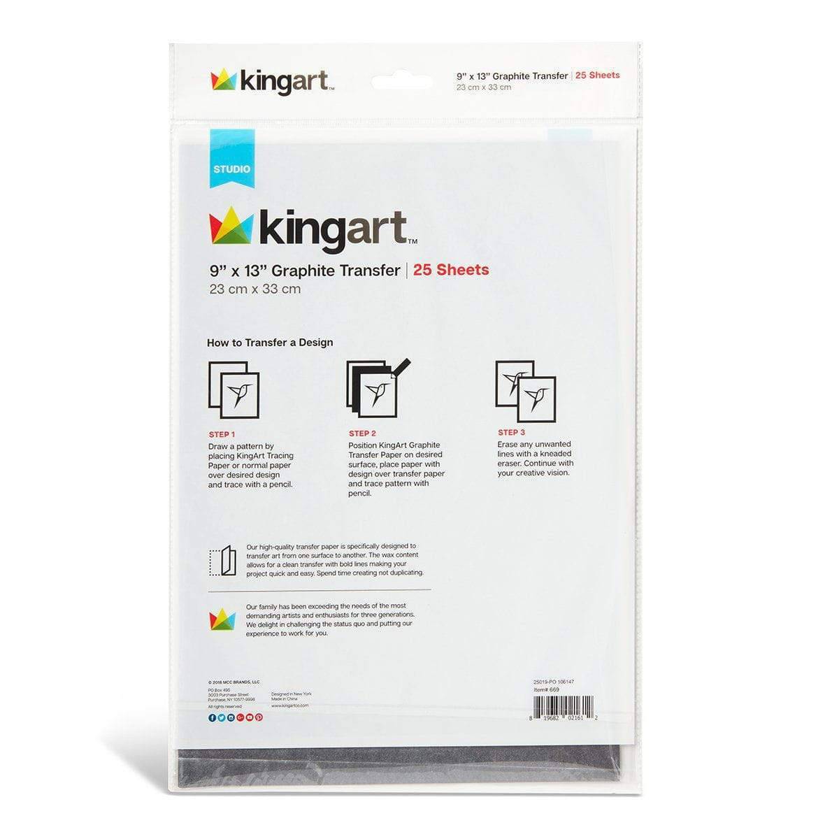 Graphite Transfer Paper 9” x 13” - 25 Sheets