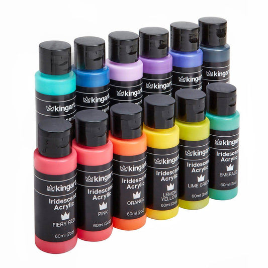 Acrylic Paint - 12 Iridescent Colors 60ml