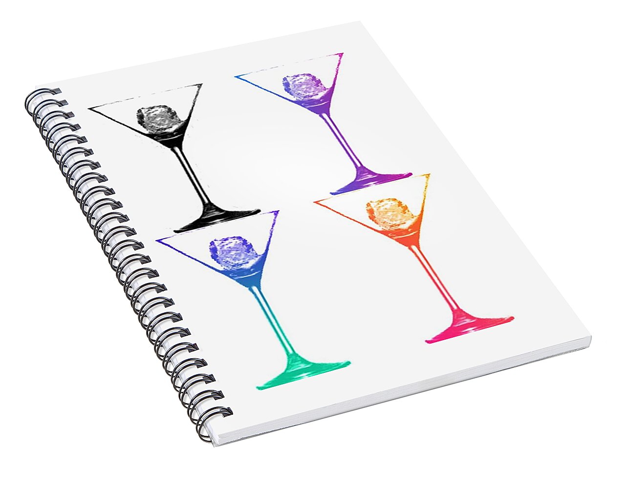 Martini Ice - Spiral Notebook