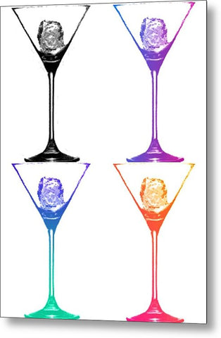 Martini Ice - Metal Print