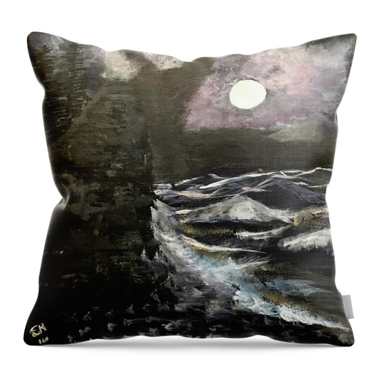 Midnight Seascape - Throw Pillow