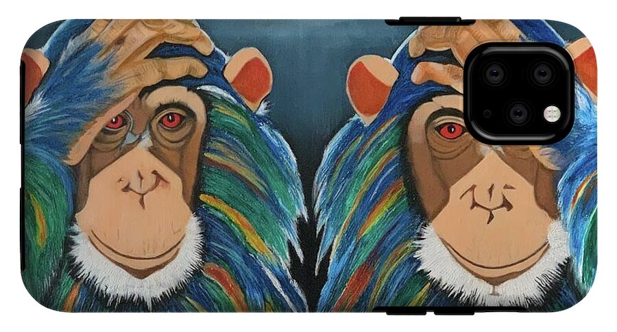 Monkeys In The Rain - Phone Case
