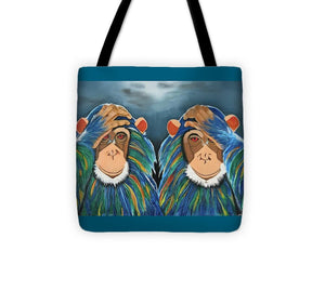 Monkeys In The Rain - Tote Bag