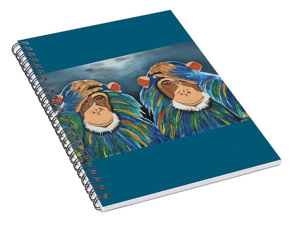 Monkeys In The Rain - Spiral Notebook