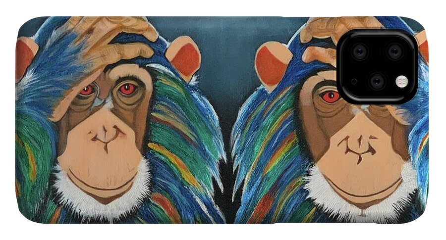 Monkeys In The Rain - Phone Case