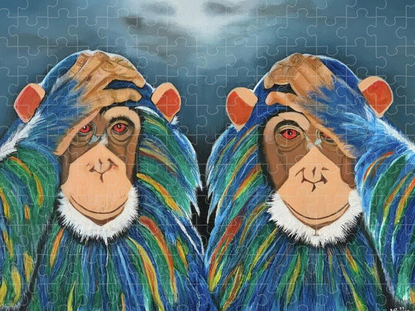 Monkeys In The Rain - Puzzle