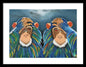 Monkeys In The Rain - Framed Print