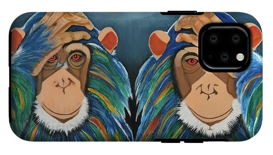 Monkeys In The Rain - Phone Case