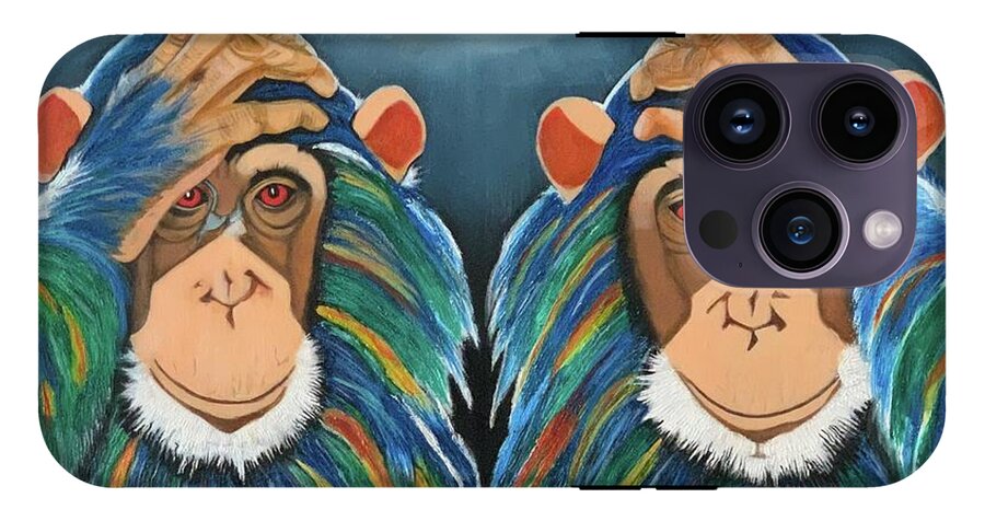 Monkeys In The Rain - Phone Case