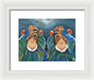 Monkeys In The Rain - Framed Print