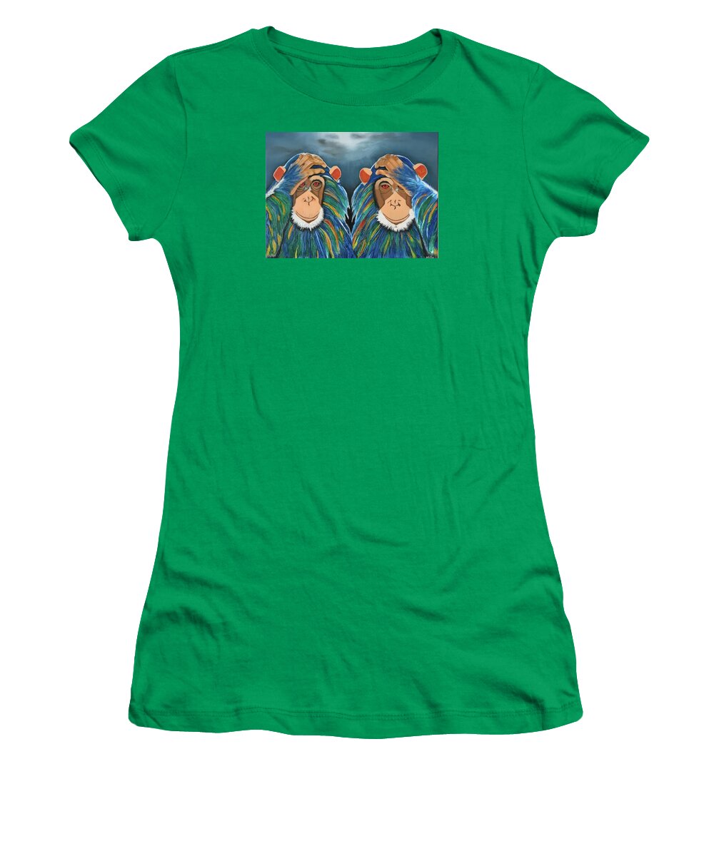 Monkeys In The Rain - Women's T-Shirt
