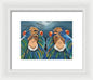 Monkeys In The Rain - Framed Print