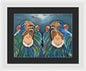 Monkeys In The Rain - Framed Print