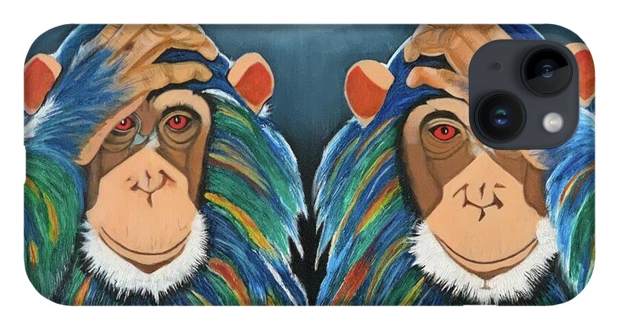 Monkeys In The Rain - Phone Case